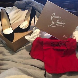 Louboutin So Kate 120 black suede 38 NEW